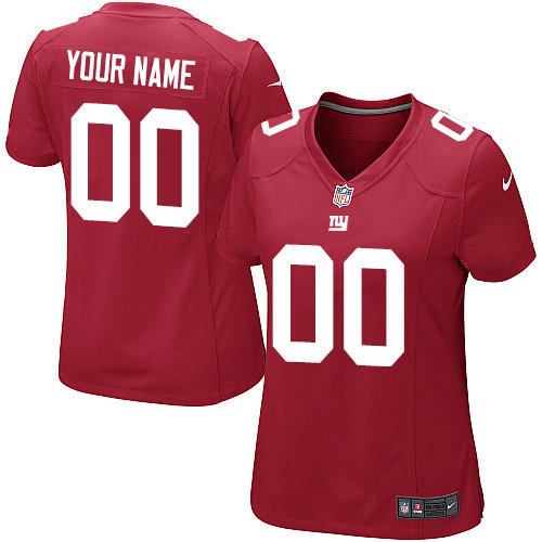 Women's Elite Nike Jersey Red Alternate - Customized NFL New York Giants